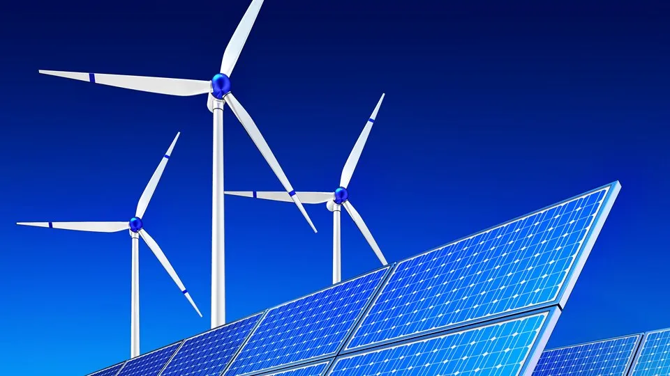 Grön energi vindkraft solceller