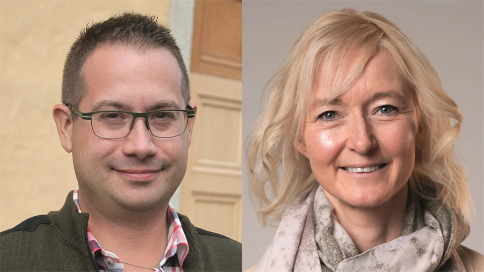 Porträttbild av en man och en kvinna