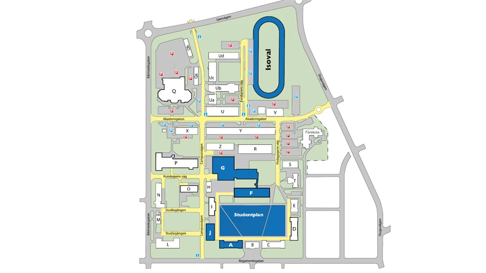 Map for Friluftsdagen campus Östersund