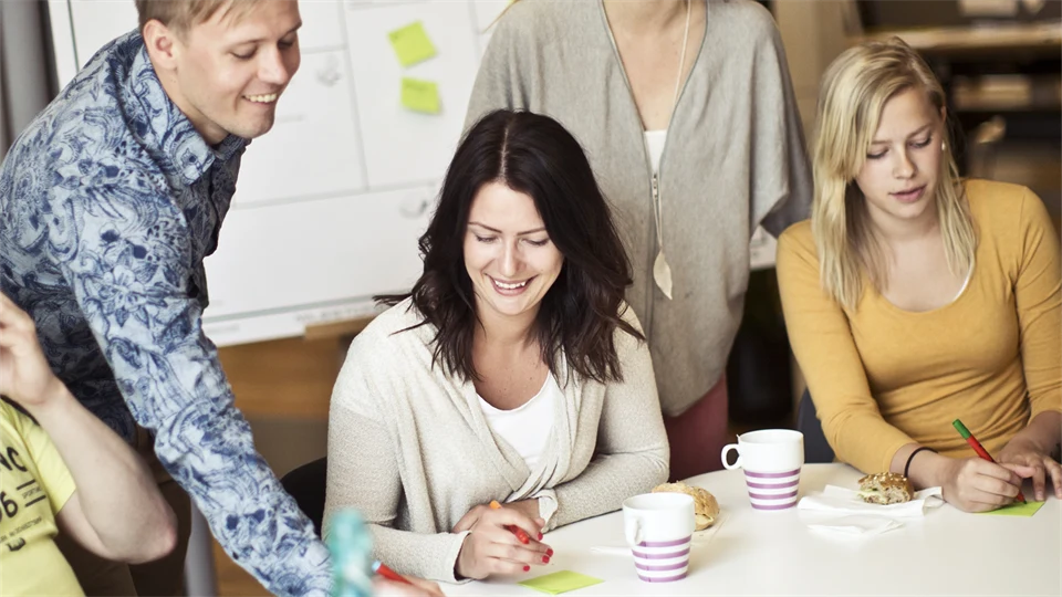 Workshop med studenter i samverkansavdelningens lokaler i Östersund