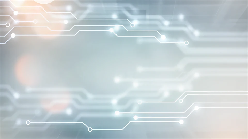 An abstract, light blue, picture that symbolize tech