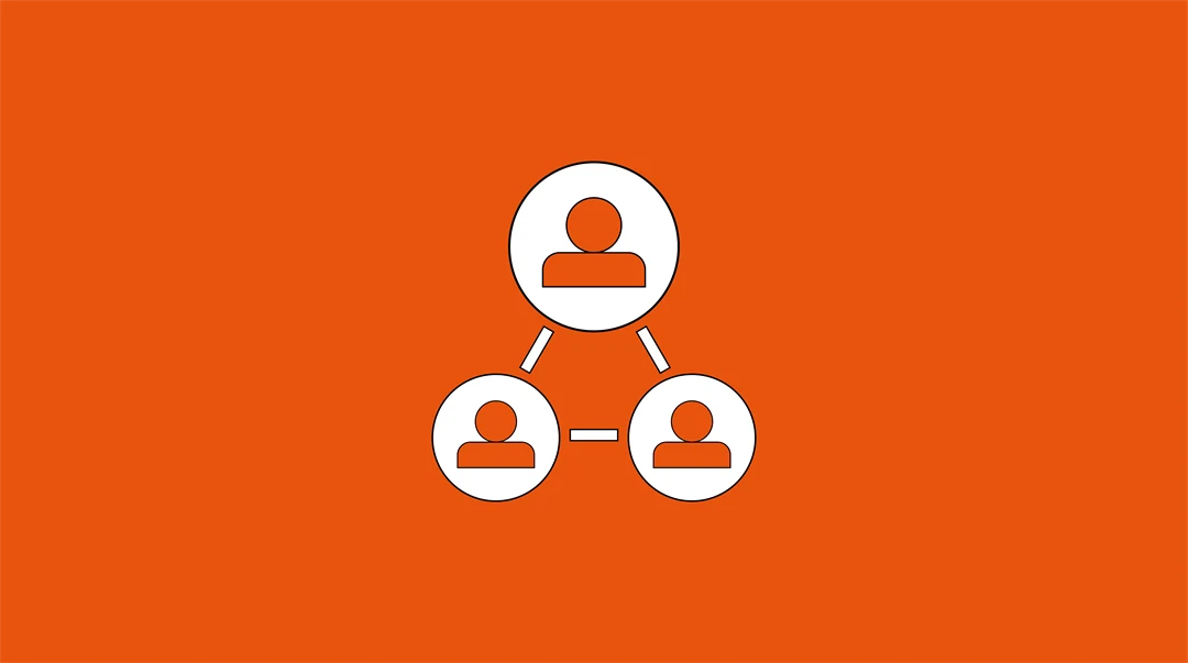 avatarikoner på orange bakgrund