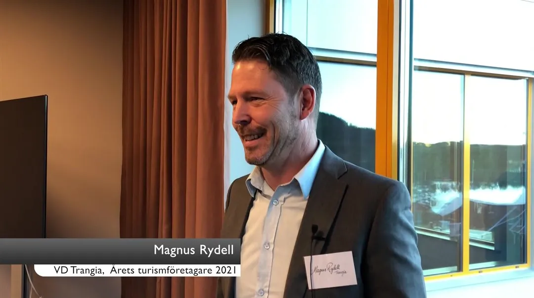Magnus Rydell deltar i intervju om utmärkelsen Årets turismföretagare 2021