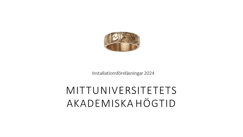 Inauguration lectures