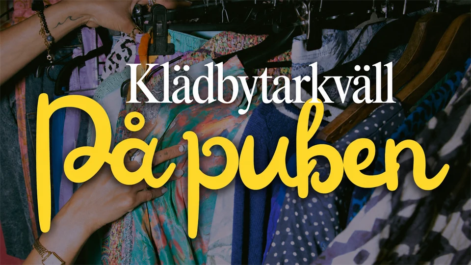 Grafisk bild om klädbytarkväll