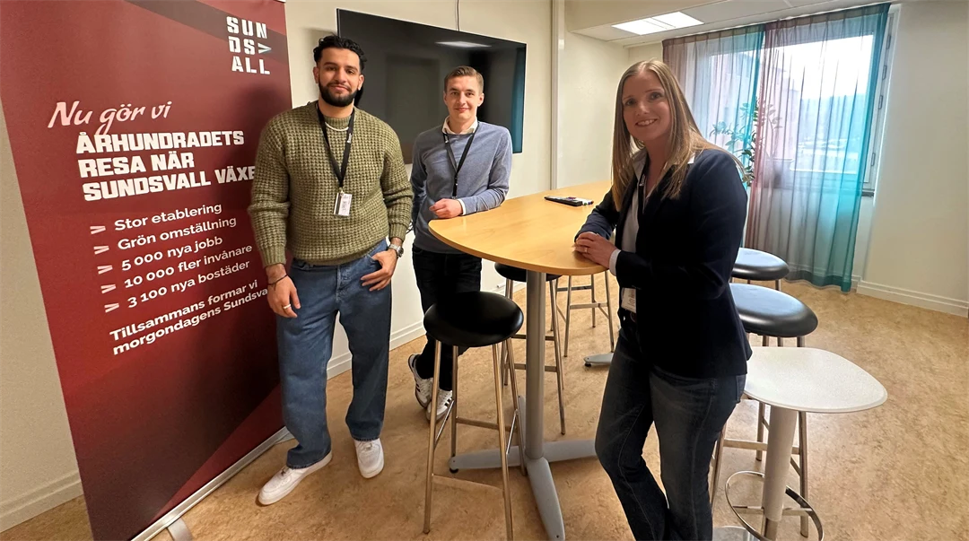 civilekonomstudenter på praktik hos Sundsvalls kommun