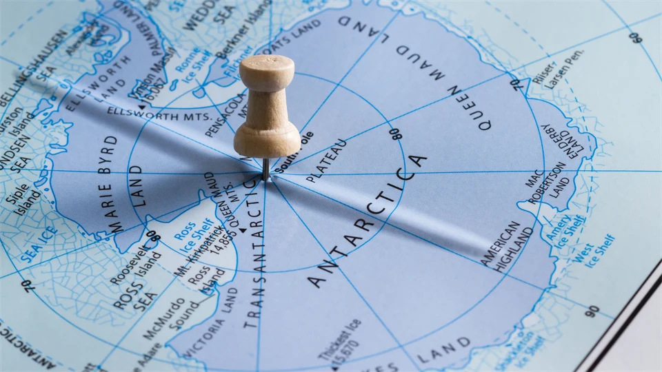 map over Antarctica