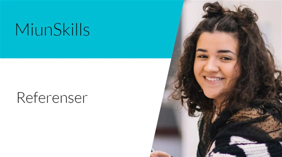 Text MiunSkills referenser Bild en glad flicka