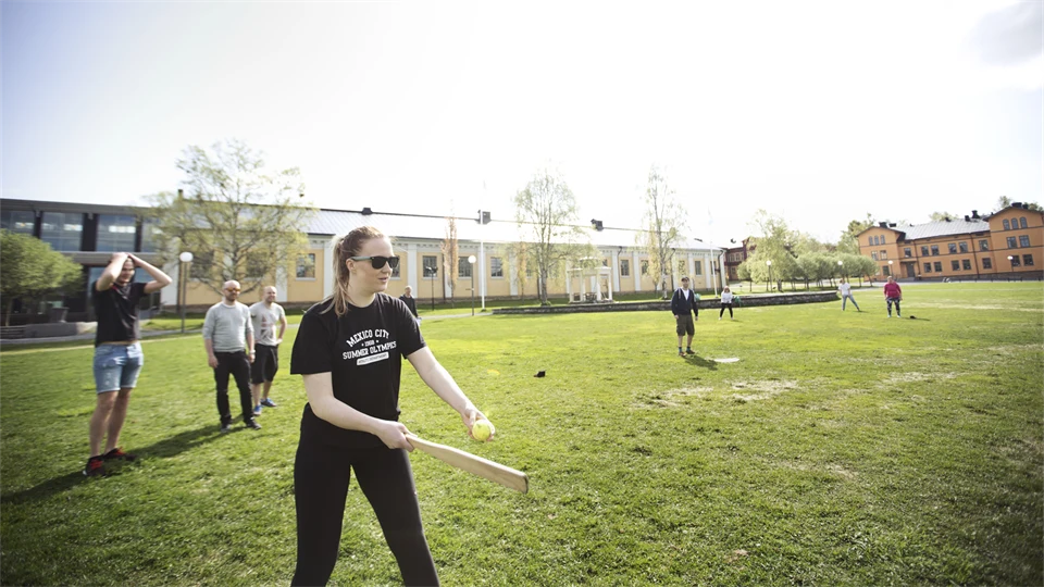 Brännboll på Campus Östersund