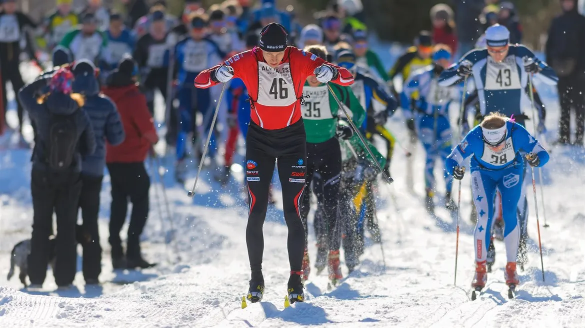 Skidåkare i Stockholm ski marathon