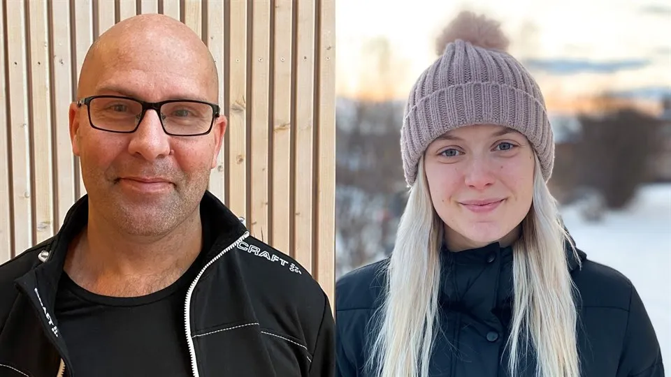 Martin Söderberg och Moa Olsson fick de första uppsatsstipendierna från Mittuniversitetets idrottsakademi