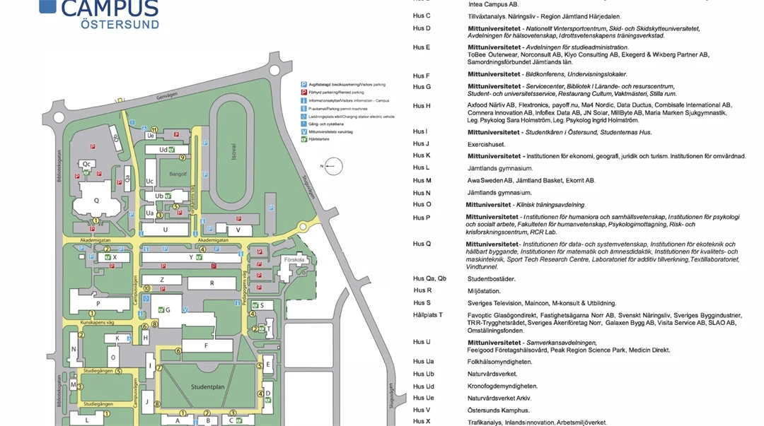 Campuskarta Östersund 2019