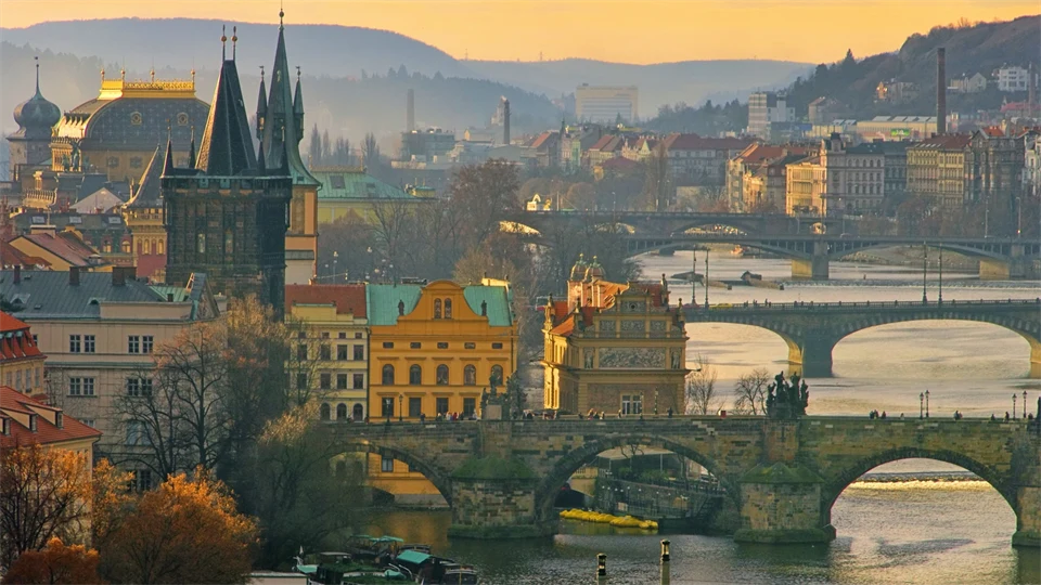 Vy över Prags broar