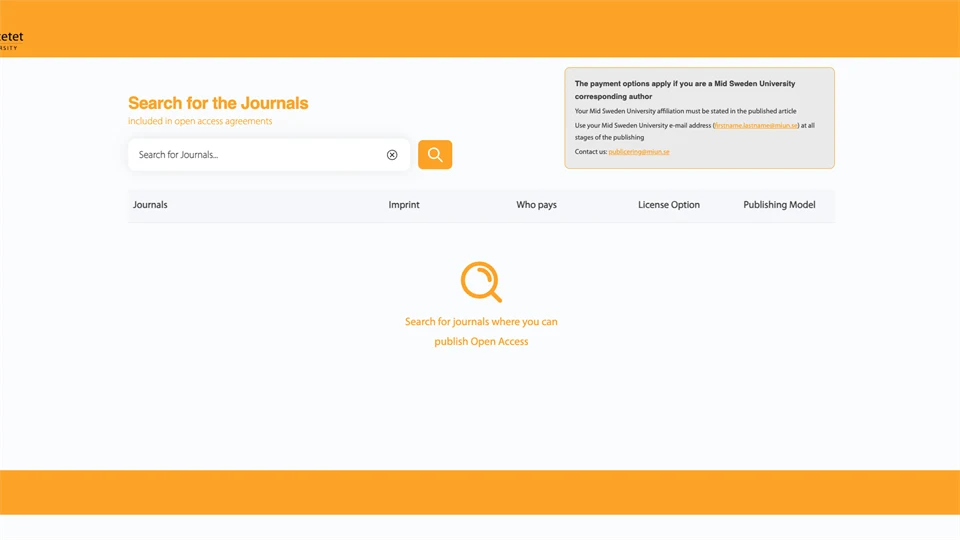 Screen shot Scifree search interface