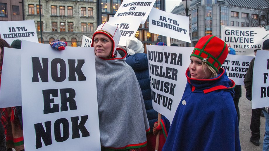 Rovdjursdemonstration i Oslo 2010.