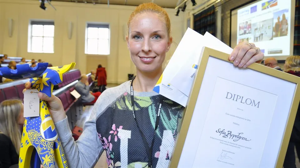 Sofia Appelgren, årets sociala entreprenör 2016, entreprenörskapsdagarna
