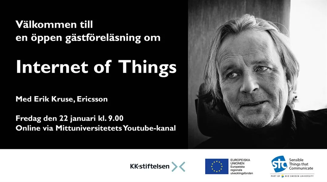 Inbjudan till gästföreläsning om Internet of Things med Erik Kruse, Ericsson