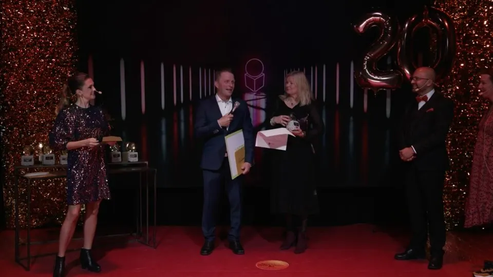 Screenshot från ÖPs sändning av Guldgalan 2020