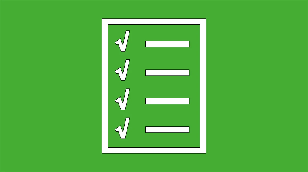 ikon av att göra lista på grön bakgrund