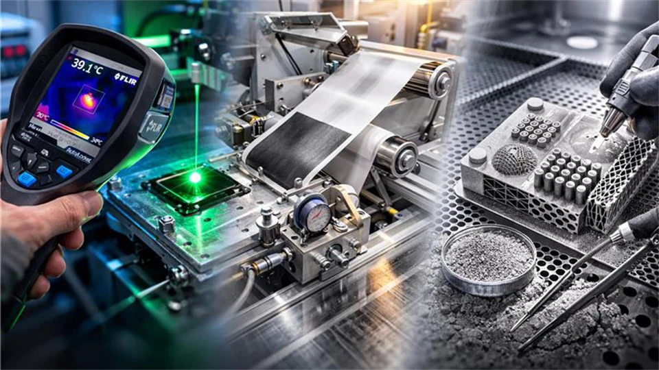 An illustration of different research within materials processes