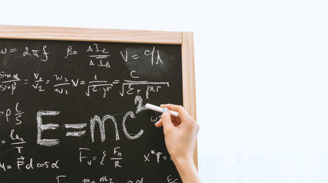 Mathematics on a blackboard