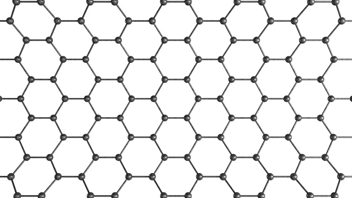 Meshstruktur i hexagonform.