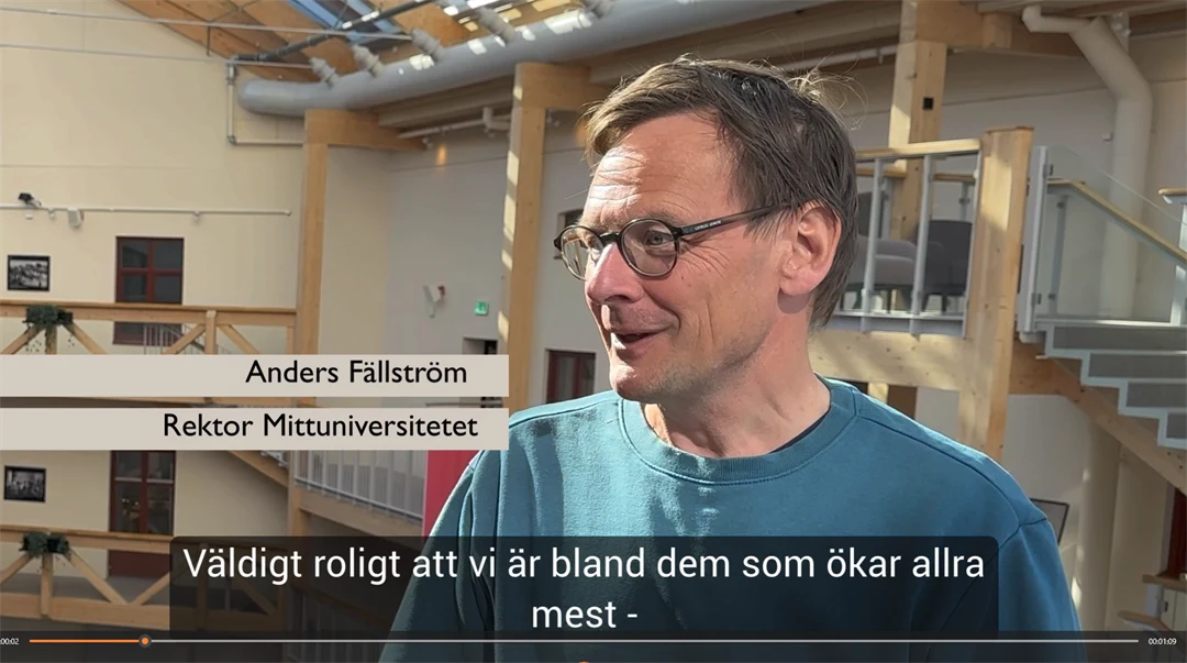 Man i skärmklipp från en inspelad intervju.