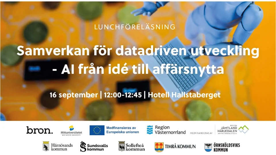 Lunchföreläsning: Samverkan för datadriven utveckling - AI från idé till affärsnytta