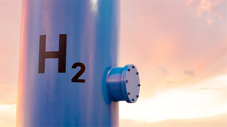 Hydrogentank för förnybar energi.