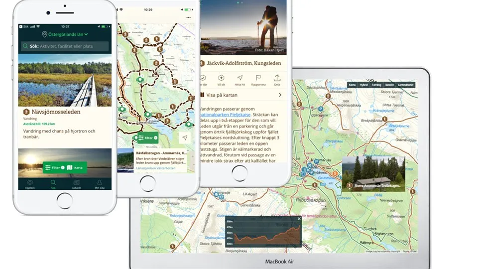 Mobil och data, Naturkartan