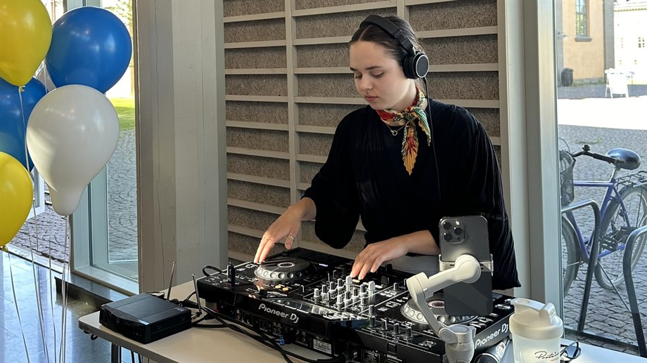 Student ambassador and DJ Anna. 