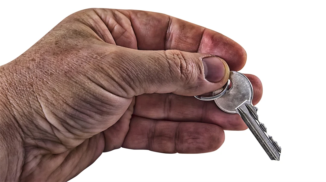 Man holding a key