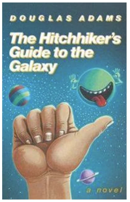 bokomslag, en hand och en grön alien