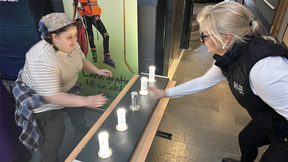 two women playing a game