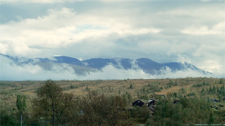 Sky, mountains and earth.