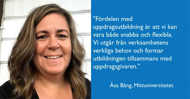 Åsa Bång med citat. 