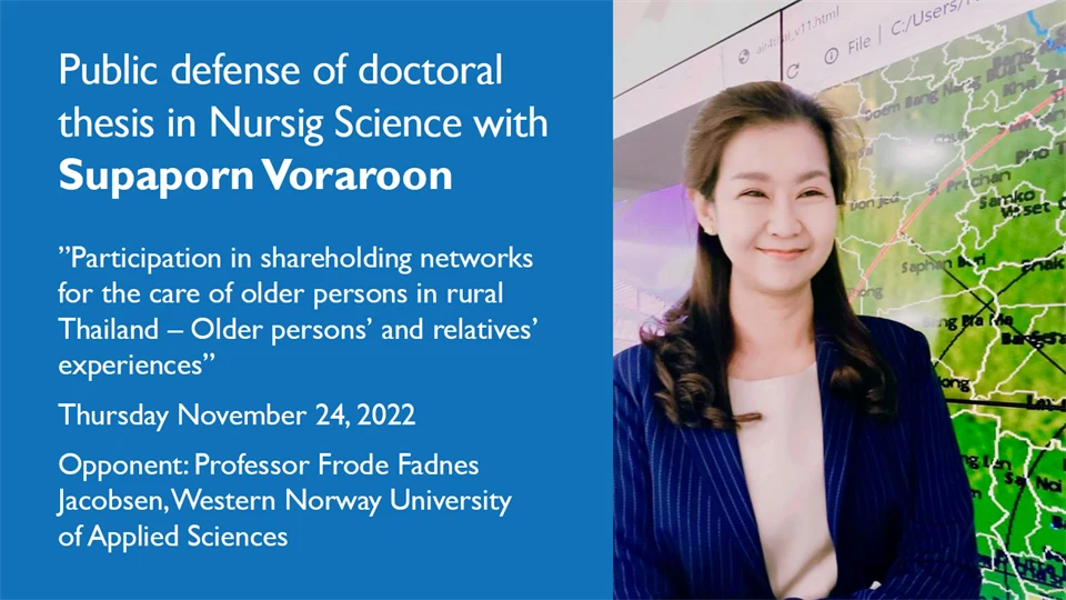 Dissertation in Nursing Science with Supaporn Voraroon