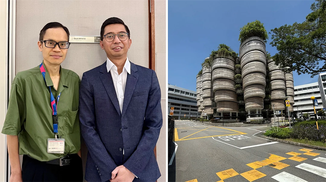 Professor Dusit Niyato and Associate Senior Lecturer Kyi Thar, at NTU