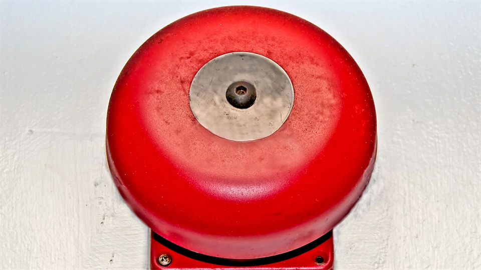 Rött brandalarm