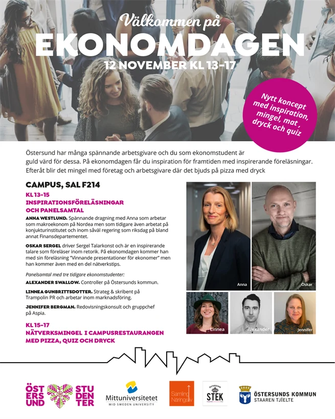 Studenter minglar under ett event