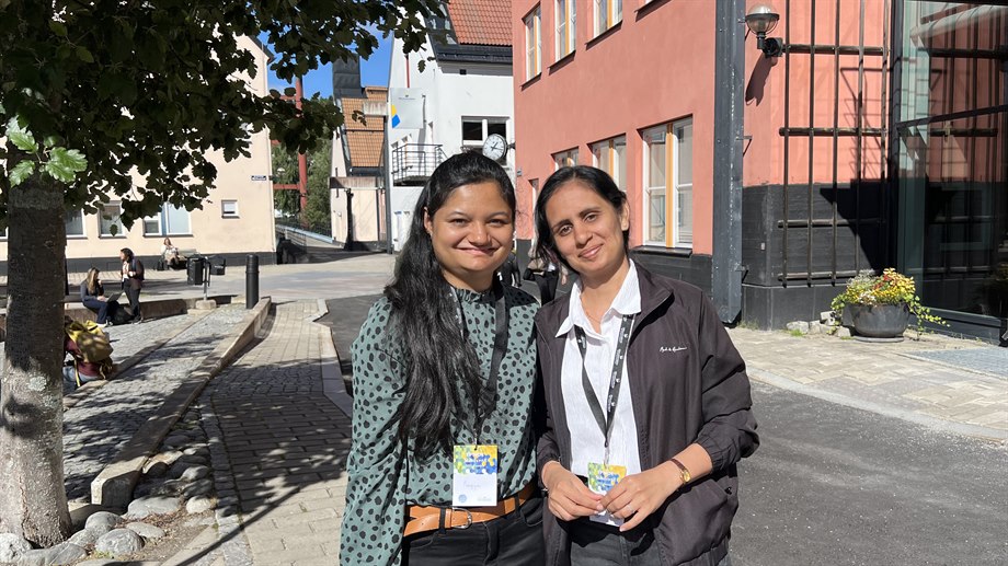 Pragya som forskar vid KU Leuven i Belgien och Chhavi Verma, forskare vid KTH var mycket nöjda med konferensen.