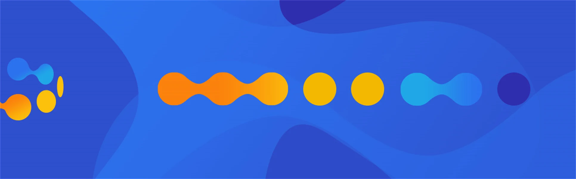 Abstract illustration in blue and orange.