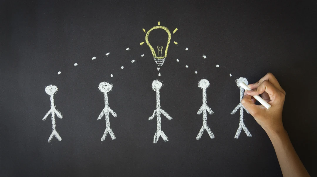 Illustration av många idéer 