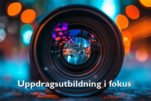 En kameralins och färgglada cirklar runtomkring.