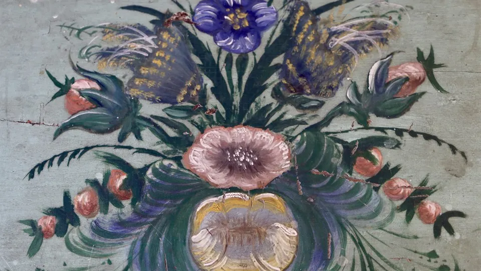 Allmoge blommor målning