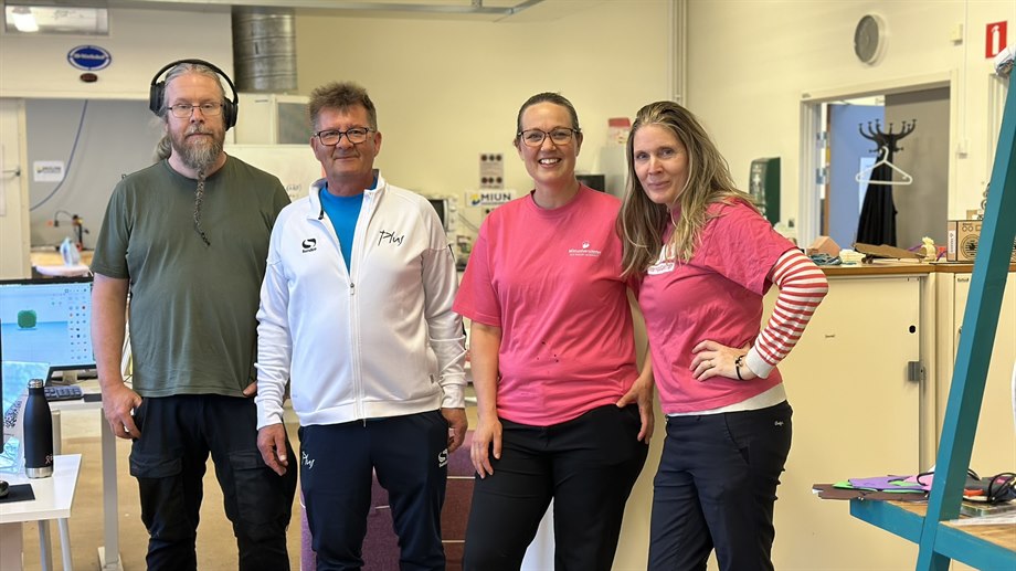 Från vänster: Tommie Nordlund, Nacksta fritidsgård, Lennart Lummi, Sofia de Wall och Mona Wärdell, Mittuniversitetet/Barnens universitet/Makerspace