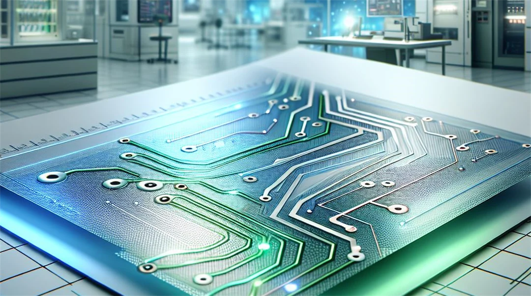 An AI-generated image. A close-up of a sheet of paper coated with conductive material. On the paper surface, distinct glowing patterns in neon green and blue are visible.