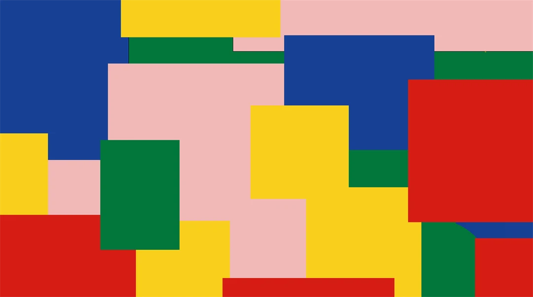 An abstract pattern i different colors