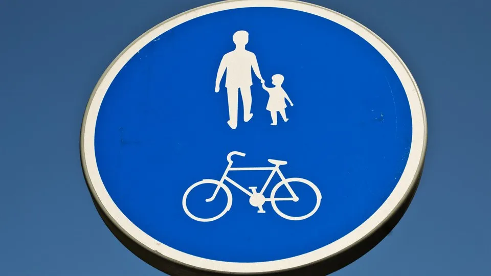 Vägskylt gång- och cykelväg