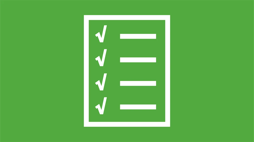 ikon av att göra lista på grön bakgrund